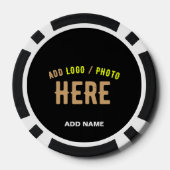 STIJLVOL MODERN ZWART GEVERIFIEERD BRANDED POKER CHIPS (Achterkant)
