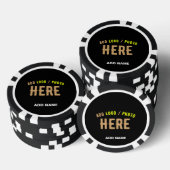 STIJLVOL MODERN ZWART GEVERIFIEERD BRANDED POKER CHIPS (Opstapeling)