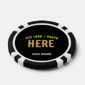 STIJLVOL MODERN ZWART GEVERIFIEERD BRANDED POKER CHIPS (Enkel)