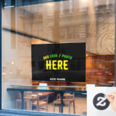 STIJLVOL MODERN ZWART GEVERIFIEERD BRANDED RAAMSTICKER (Cafe Raam)