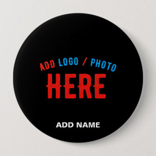 STIJLVOL MODERN ZWART GEVERIFIEERD BRANDED RONDE BUTTON 4,0 CM