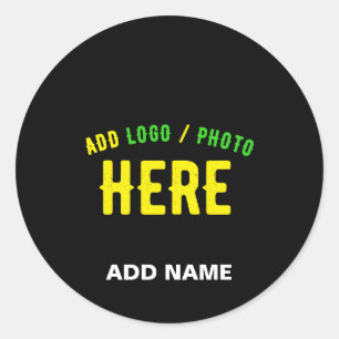 STIJLVOL MODERN ZWART GEVERIFIEERD BRANDED RONDE STICKER