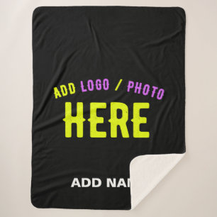 STIJLVOL MODERN  ZWART GEVERIFIEERD BRANDED SHERPA DEKEN