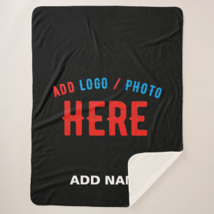 STIJLVOL MODERN  ZWART GEVERIFIEERD BRANDED SHERPA DEKEN