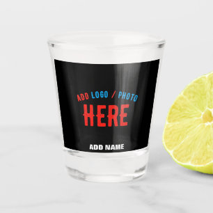 STIJLVOL MODERN  ZWART GEVERIFIEERD BRANDED SHOT GLAS
