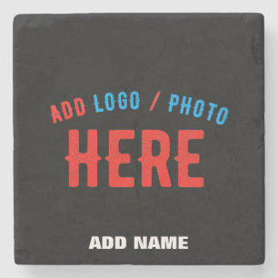 STIJLVOL MODERN  ZWART GEVERIFIEERD BRANDED STENEN ONDERZETTER