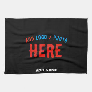 STIJLVOL MODERN  ZWART GEVERIFIEERD BRANDED THEEDOEK