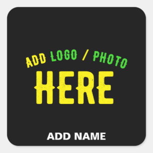 STIJLVOL MODERN ZWART GEVERIFIEERD BRANDED VIERKANTE STICKER