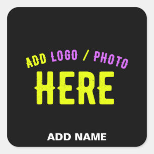 STIJLVOL MODERN ZWART GEVERIFIEERD BRANDED VIERKANTE STICKER