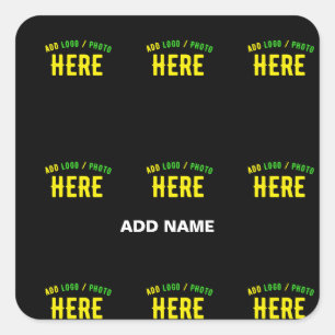STIJLVOL MODERN ZWART GEVERIFIEERD BRANDED VIERKANTE STICKER