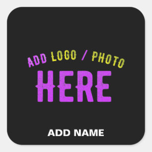 STIJLVOL MODERN ZWART GEVERIFIEERD BRANDED VIERKANTE STICKER