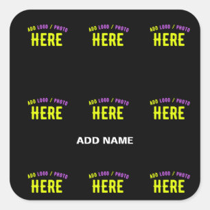 STIJLVOL MODERN ZWART GEVERIFIEERD BRANDED VIERKANTE STICKER