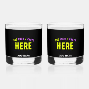 STIJLVOL MODERN ZWART GEVERIFIEERD BRANDED WHISKY GLAS