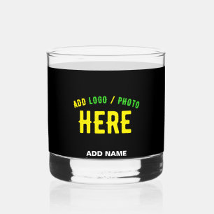STIJLVOL MODERN ZWART GEVERIFIEERD BRANDED WHISKY GLAS