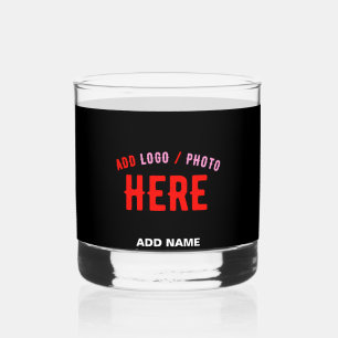 STIJLVOL MODERN ZWART GEVERIFIEERD BRANDED WHISKY GLAS