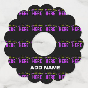 STIJLVOL MODERN ZWART GEVERIFIEERD BRANDED WIJNGLASLABEL