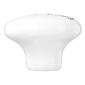 Stijlvol modern zwart, grafisch station en script keramische knop (Zijkant)