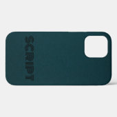Stijlvol monogram donkergroen script Case-Mate iPhone case (Achterkant (horizontaal))