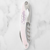 Stijlvol monogram Glitter Waiter's Corkschroef Kurkentrekker (Achterkant)