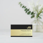 Stijlvol Monogram Gold look Design Plain Luxe Visitekaartje (Staand voorkant)