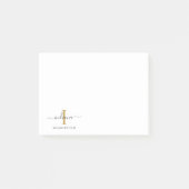 Stijlvol monogram Initiaal Elegant Script Personal Post-it® Notes (Voorkant)