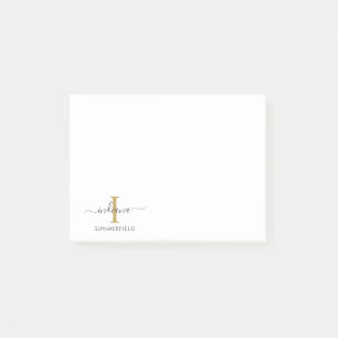 Stijlvol monogram Initiaal Elegant Script Personal Post-it® Notes