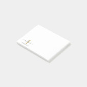 Stijlvol monogram Initiaal Elegant Script Personal Post-it® Notes (Schuin)