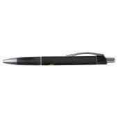 Stijlvol monogram Modern Elegant Black Gold Pen (Bovenkant)