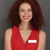 Stijlvol Monogram Modern Minimaal Wit Goud Script Naamplaatje