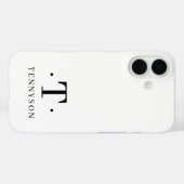 Stijlvol monogram Modern minimalistisch wit Case-Mate iPhone Case (Achterkant (horizontaal))