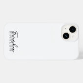 Stijlvol Monogram Modern Minimalistisch Wit Manusc Case-Mate iPhone Case (Achterkant (horizontaal))