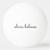 Stijlvol monogram | Modern minimalistisch witscrip Pingpongballen (Voorkant)