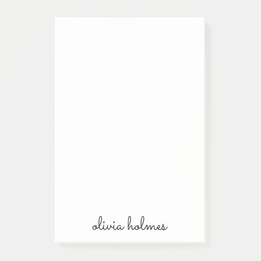 Stijlvol monogram | Modern minimalistisch witscrip Post-it® Notes (Voorkant)