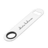 Stijlvol monogram | Modern minimalistisch witscrip Speed Flessenopener (Voorkant Gekanteld)