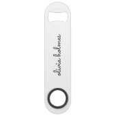 Stijlvol monogram | Modern minimalistisch witscrip Speed Flessenopener (Achterkant)