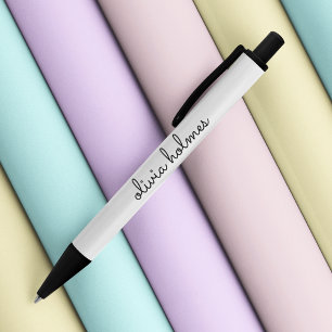 Stijlvol monogram Modern minimalistisch witscrip Zwarte Inkt Pen