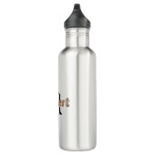 Stijlvol monogram Naam Initiaal Modern Waterfles (Rechts)