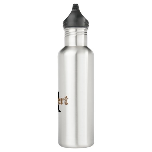 Stijlvol monogram Naam Initiaal Modern Waterfles (Rechts)