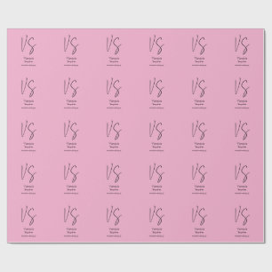 Stijlvol Monogram Professioneel Licht Roze Cadeaupapier
