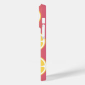 Stijlvol monogram roze en geel Case-Mate iPhone case (Achterkant / Links)