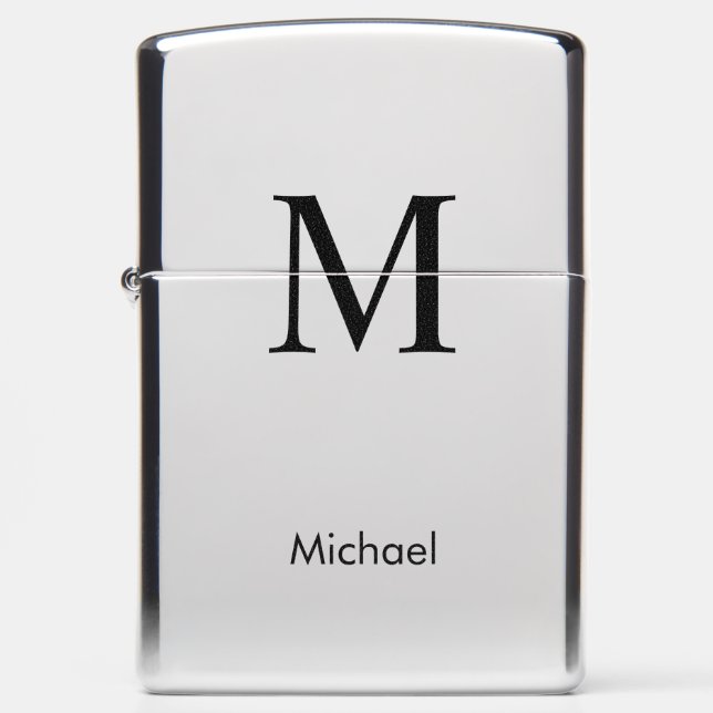 Stijlvol monogram Silver Chrome (Voorkant)