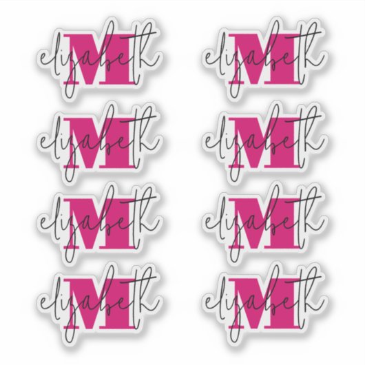Stijlvol monogram sticker (Voorkant)