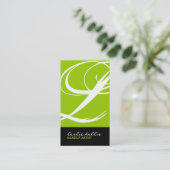 Stijlvol Monogram Visitekaartje (Staand voorkant)