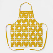 Stijlvol Mustard Yellow Geometric Pattern Custom Schort (Voorkant)