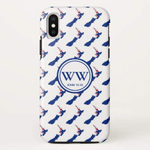 Stijlvol NIEUW-ZEELAND Monogram Overvloedig Leven iPhone XS Hoesje