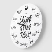 Stijlvol Oh kijk, het is Wine O'Clock | Namen wijn Grote Klok (Hoek)