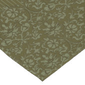 Stijlvol Olive Green Damask Korte Tafelloper (Hoek)