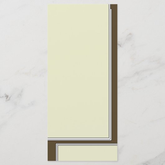 Stijlvol Olive Martini Verjaardagsdiner Menu (Achterkant)