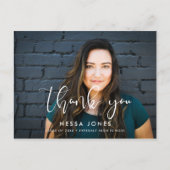 Stijlvol ontwerp Foto afstuderen Hartelijk dank Briefkaart