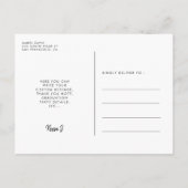 Stijlvol ontwerp Fotograduatie party-uitnodiging Briefkaart (Achterkant)